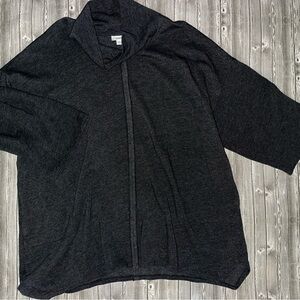 Charcoal Grey Mock Turtleneck Sweater